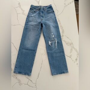 Levi’s Premium Ribcage Straight Ankle Jeans